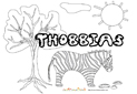 coloriage Thobbias savane