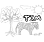 coloriage Tim savane