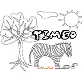 coloriage Timeo savane