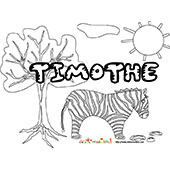 coloriage Timothe savane