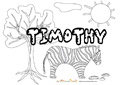 coloriage Timothy savane