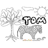 coloriage Tom savane