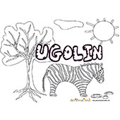 coloriage Ugolin savane