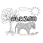 coloriage Ulrich savane