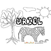 coloriage Uriel savane