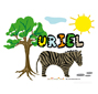 image prénom Uriel decor savane à imprimer