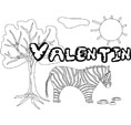 coloriage Valentin savane