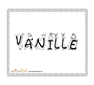vanille lettres bestiole