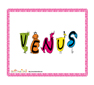 image venus en droles de lettres bestioles