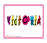 image victoria en droles de lettres bestioles
