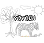 coloriage Vivien savane