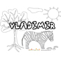 coloriage Vladimir savane