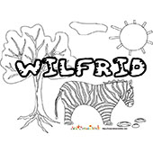 coloriage Wilfrid savane