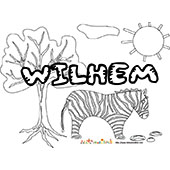 coloriage Wilhem savane