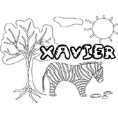 coloriage xavier savane