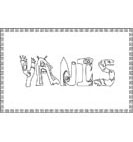 coloriage Yanis monstre