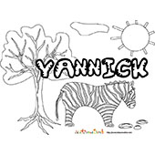 image Yannick à colorier