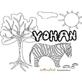 image Yohan à colorier