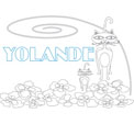 coloriage Yolande