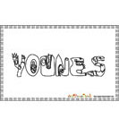 coloriage Younes monstre
