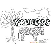 image Youness à colorier