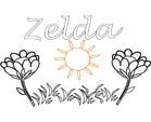 coloriage zelda jardin fleuri