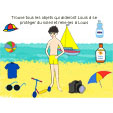 Trouve tous ce qui protégera Louis du soleil